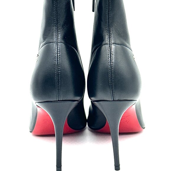 Christian Louboutin SPORTY KATE BOOTY 85 Leather Ankle Boots Heels - Picture 10 of 16